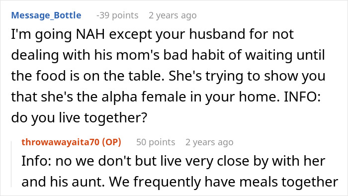 MIL Shocked Family Ate Without Her After Telling Them To Do Exactly That, Scolds The Perpetrator