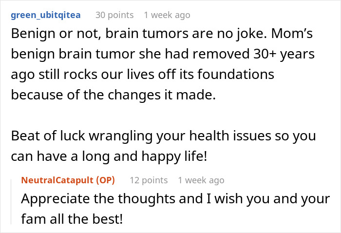 Reddit comments discussing health challenges and wishing each other well. Reddit comments discussing health challenges and wishing each other well.