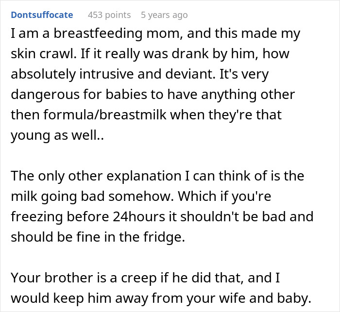 Breast milk and cow milk topic discussed by a concerned user in an online forum comment. Breast milk and cow milk topic discussed by a concerned user in an online forum comment.