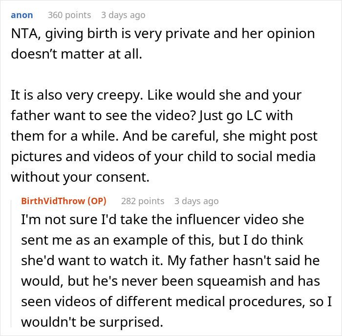 Reddit discussion about a creepy and invasive gift, involving privacy concerns and sharing videos. Reddit discussion about a creepy and invasive gift, involving privacy concerns and sharing videos.