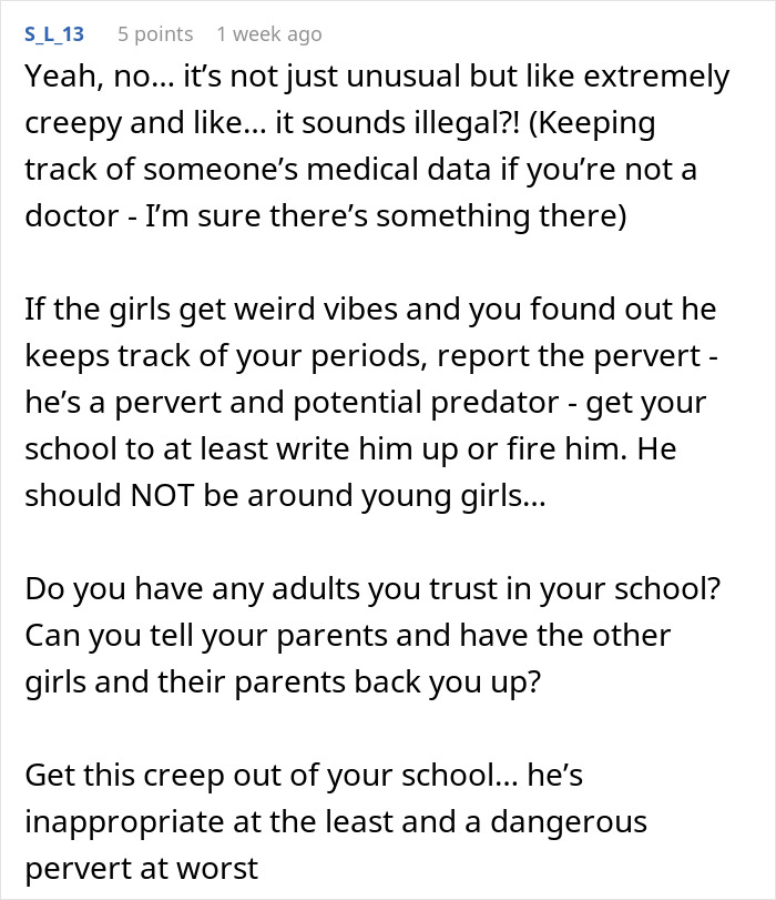 Comment discussing concerns about teacher clocking periods being inappropriate and potentially illegal. Comment discussing concerns about teacher clocking periods being inappropriate and potentially illegal.