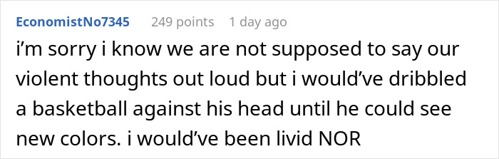 Comment expressing frustration in response to a fiance house prank post.