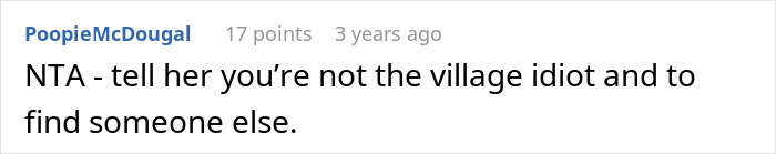 Comment about being used as "village" babysitters, expressing refusal to comply.