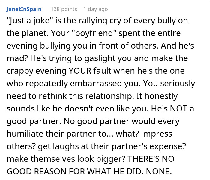 Boyfriend Roasts Woman At Work Christmas Dinner, Ends Up Burning His Relationship Instead