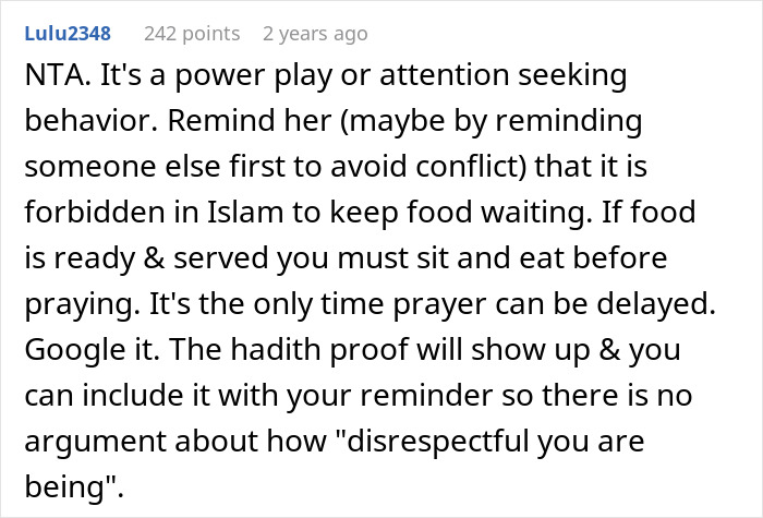 MIL Shocked Family Ate Without Her After Telling Them To Do Exactly That, Scolds The Perpetrator