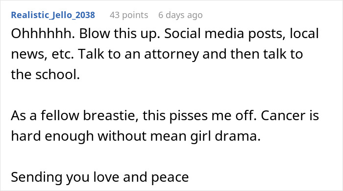 Reddit comment discussing discomfort about a teen being told to change in the bathroom by a coach.