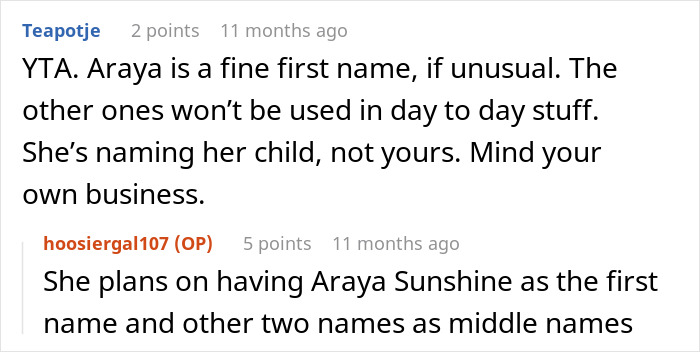 &ldquo;AITA For Telling My Sister That Her Baby Name Is Weird?&rdquo;