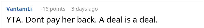 Comment discussing trading services agreement, suggesting not to repay due to a deal's validity. Comment discussing trading services agreement, suggesting not to repay due to a deal's validity.