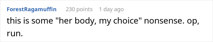 Comment on boyfriend hiding birth control pills, expressing disagreement.