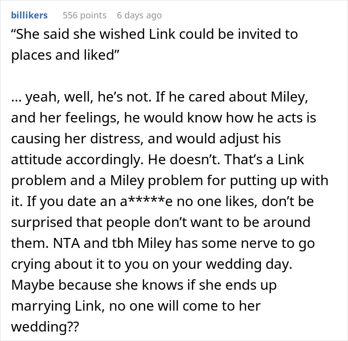 Friend Angry Her Rude BF Isn&rsquo;t Invited To Wedding, Livid Couple Refuses To Put Up With Him
