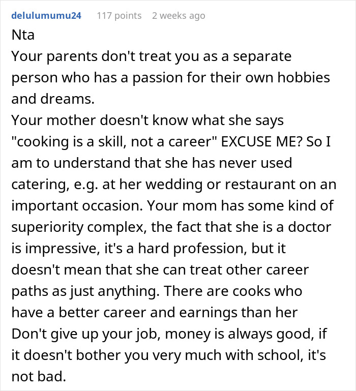 Mom Disappointed Daughter Thinks Winning Cooking Contest Is An Achievement