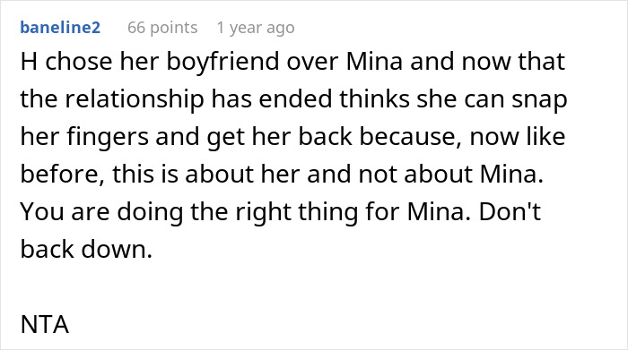 Comment about a woman rehoming her cat and wanting it back, discussing relationship dynamics and advice. Comment about a woman rehoming her cat and wanting it back, discussing relationship dynamics and advice.