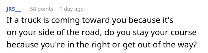 Comment questioning moral choices in marriage, relating to being a jerk. Comment questioning moral choices in marriage, relating to being a jerk.