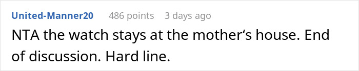 Comment about Gizmo Watch custody, stating it stays at the mother's house. Comment about Gizmo Watch custody, stating it stays at the mother's house.