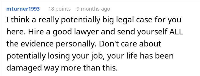Reddit comment advising on legal action due to career sabotage by IT guy. Reddit comment advising on legal action due to career sabotage by IT guy.