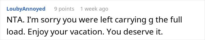 Reddit comment supporting son placing mom in care facility; highlights fairness and relaxation. Reddit comment supporting son placing mom in care facility; highlights fairness and relaxation.