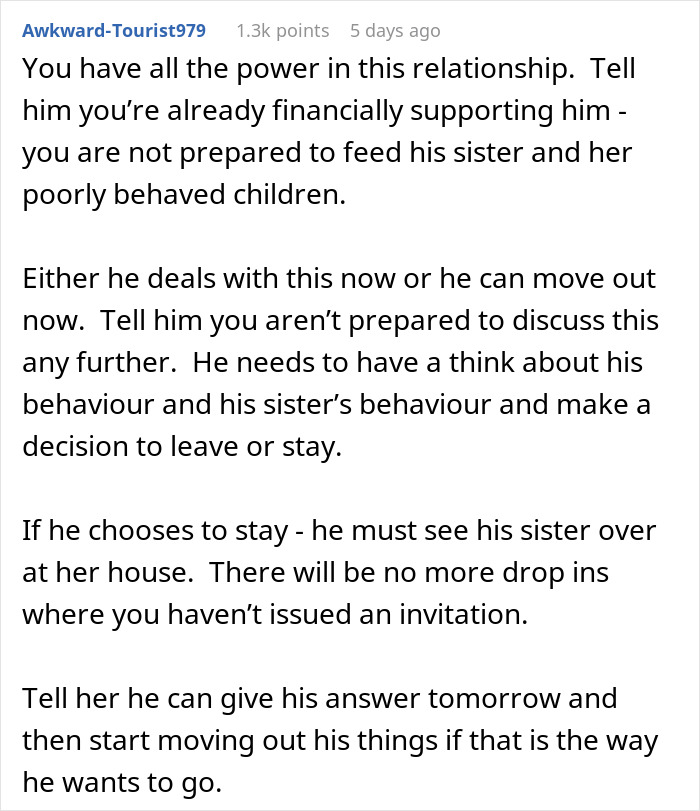 Text about a man prioritizing his toxic sister over his girlfriend, who is setting firm boundaries. Text about a man prioritizing his toxic sister over his girlfriend, who is setting firm boundaries.
