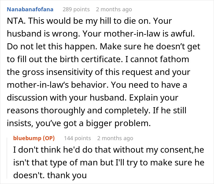Reddit comment discussing MIL's poor treatment over marriage dispute, with advice on handling husband's actions.