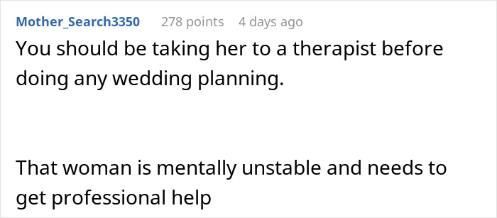 Comment discussing fiancé's demand to sell a car because of an ex. Comment discussing fiancé's demand to sell a car because of an ex.