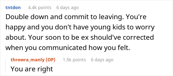 Reddit discussion about divorce advice, highlighting husband's interests like baking and Taylor Swift. Reddit discussion about divorce advice, highlighting husband's interests like baking and Taylor Swift.