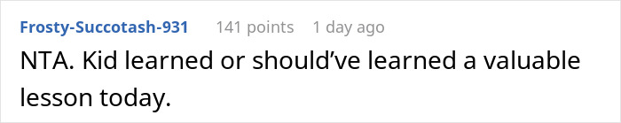 Comment discussing a valuable lesson learned in a game, addressing a kid's experience and reactions. Comment discussing a valuable lesson learned in a game, addressing a kid's experience and reactions.