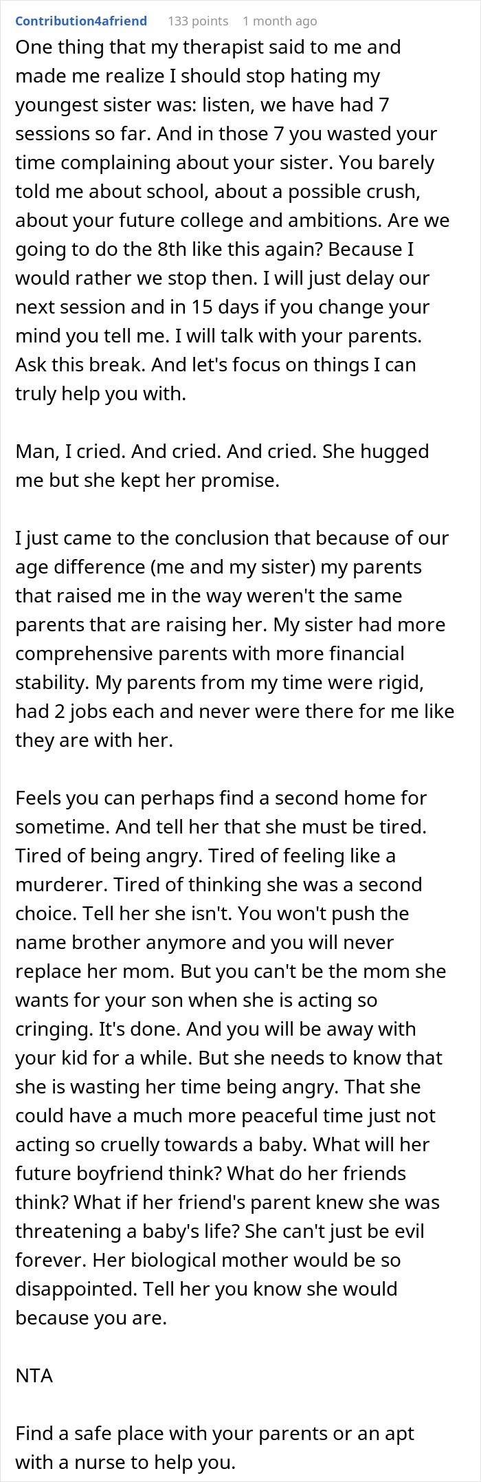Therapist advises mom on stepdaughter's hostile behavior; she contemplates ending marriage for baby's safety. Therapist advises mom on stepdaughter's hostile behavior; she contemplates ending marriage for baby's safety.