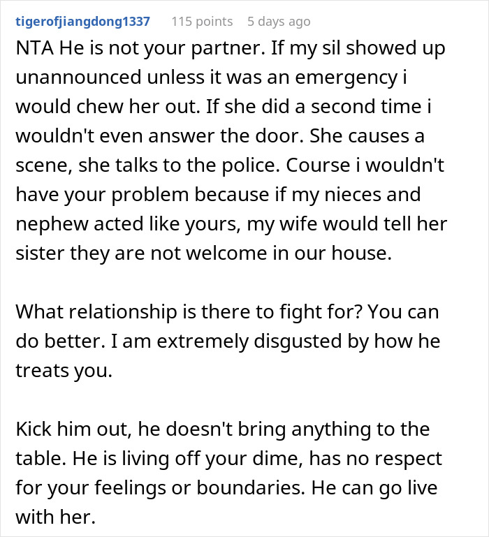 Online comment advising someone about dealing with a toxic sister and relationship boundaries. Online comment advising someone about dealing with a toxic sister and relationship boundaries.