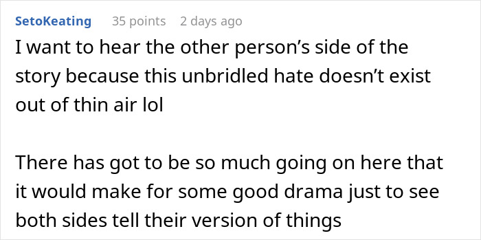 Comment discussing shock after receiving hate-filled text from boss.