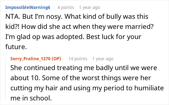 Anonymous online comments discussing a father's behavior towards his daughter.