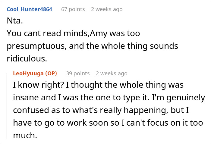 Text exchange discussing a misunderstanding at a friend&rsquo;s birthday party.