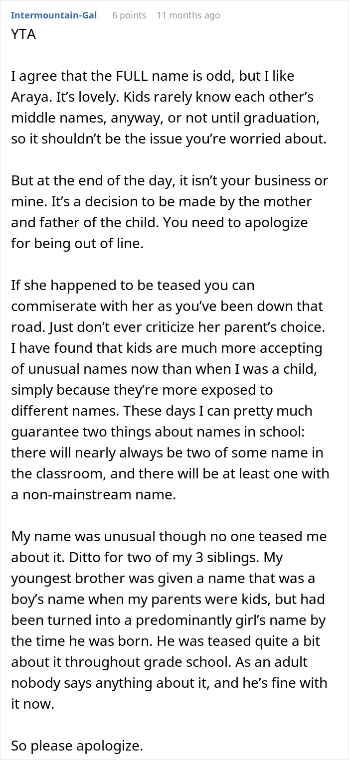 &ldquo;AITA For Telling My Sister That Her Baby Name Is Weird?&rdquo;