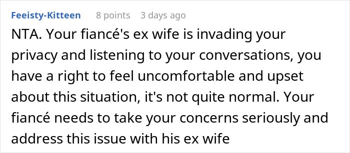 Comment discussing invasion of privacy through a Gizmo Watch, emphasizing concerns about an ex-wife's actions. Comment discussing invasion of privacy through a Gizmo Watch, emphasizing concerns about an ex-wife's actions.