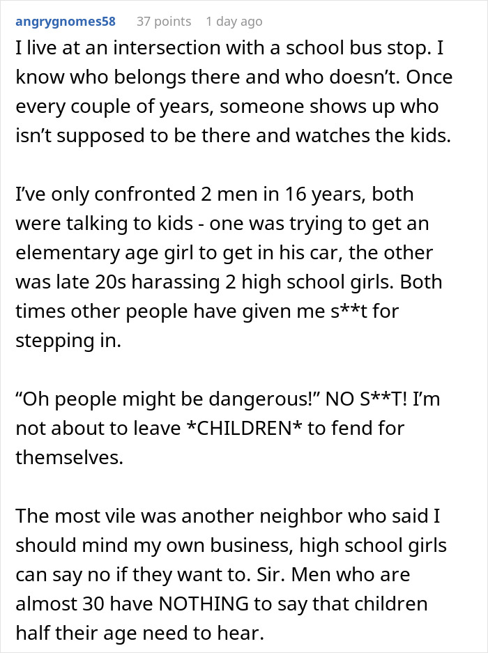 Text discussing a woman's altered perception of a boyfriend who refused to help children at a bus stop. Text discussing a woman's altered perception of a boyfriend who refused to help children at a bus stop.