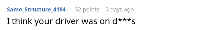 Reddit comment about manic DoorDash driver