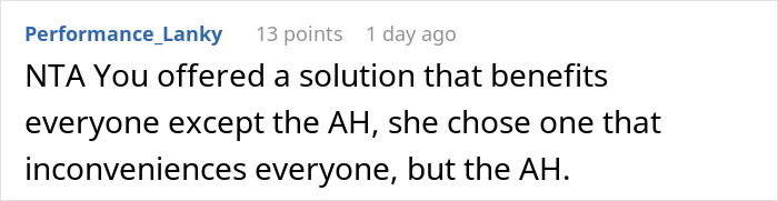 Text comment about refusal to miss flight due to brother-in-law's drunken scene.