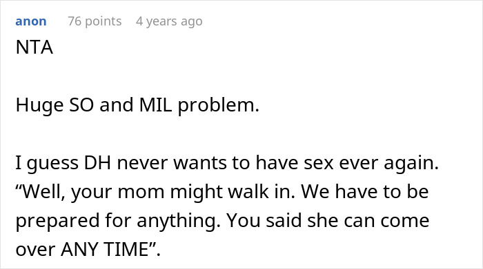 Text screenshot discussing MIL showing up unannounced, causing issues.