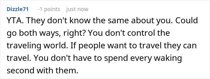 Comment discusses traveler plans for a Japan trip, friends, and potential conflict. Comment discusses traveler plans for a Japan trip, friends, and potential conflict.