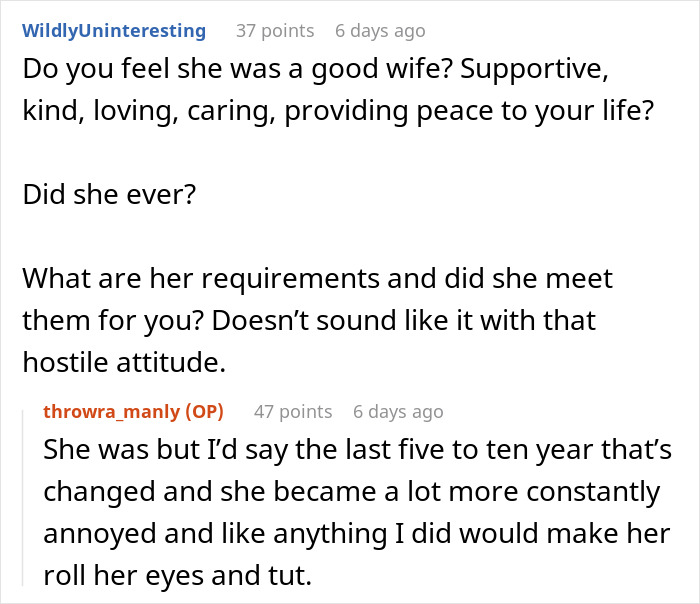 Reddit discussion about a husband baking and liking Taylor Swift, leading to marital issues. Reddit discussion about a husband baking and liking Taylor Swift, leading to marital issues.