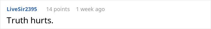 Comment by user LiveSir2395 saying "Truth hurts," discussing fat-shaming. Comment by user LiveSir2395 saying "Truth hurts," discussing fat-shaming.