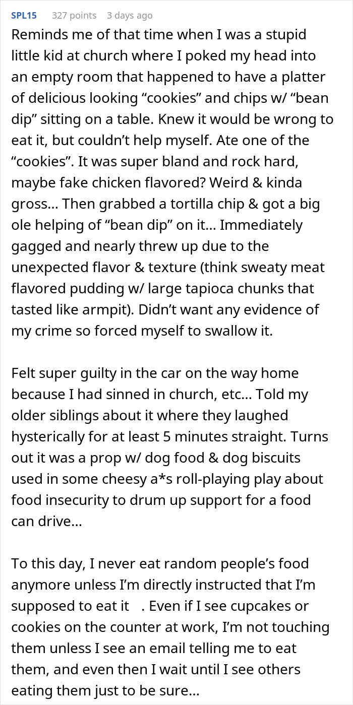 “Coworker Kept Stealing My Lunch, So I Started Leaving Fake Leftovers To Teach Them A Lesson” “Coworker Kept Stealing My Lunch, So I Started Leaving Fake Leftovers To Teach Them A Lesson”