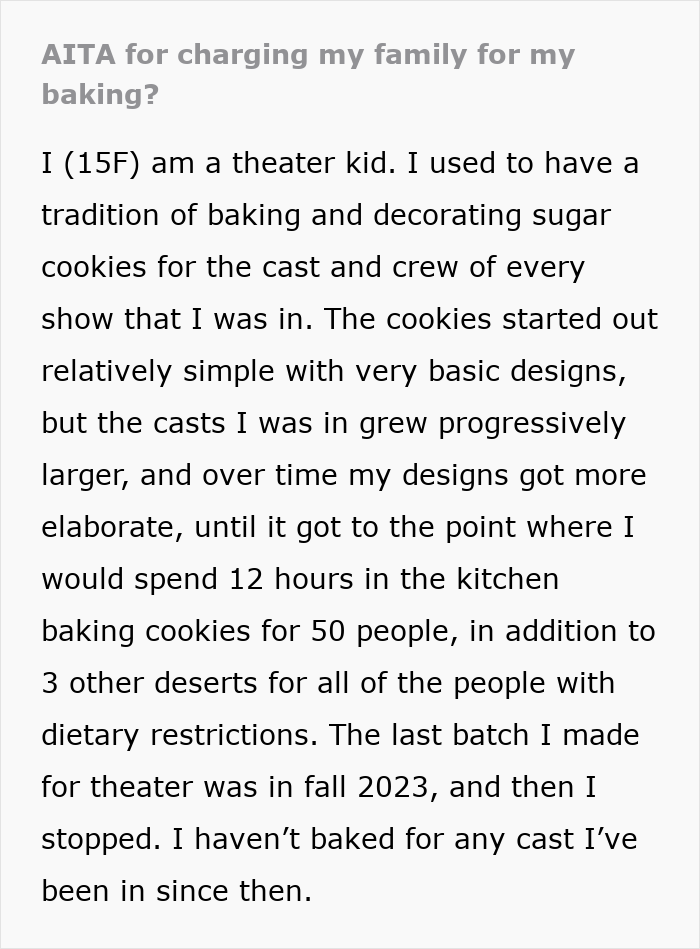 “She’s Family”: Teen Refuses To Bake 100 Cookies For A Christmas Party For Free “She’s Family”: Teen Refuses To Bake 100 Cookies For A Christmas Party For Free