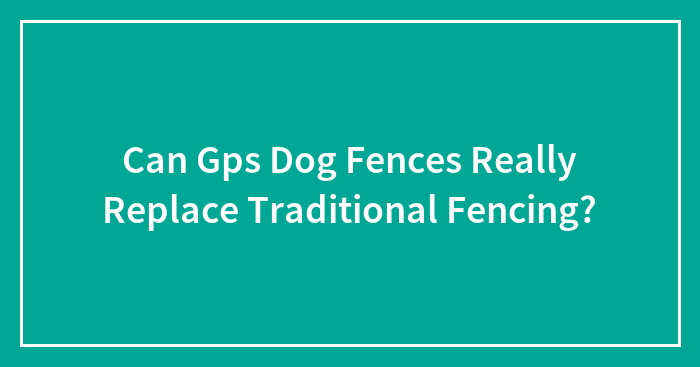 Can Gps Dog Fences Really Replace Traditional Fencing?