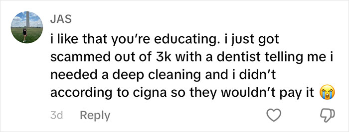 Commenter appreciates dentist&rsquo;s explanation of dental insurance after a costly misunderstanding.