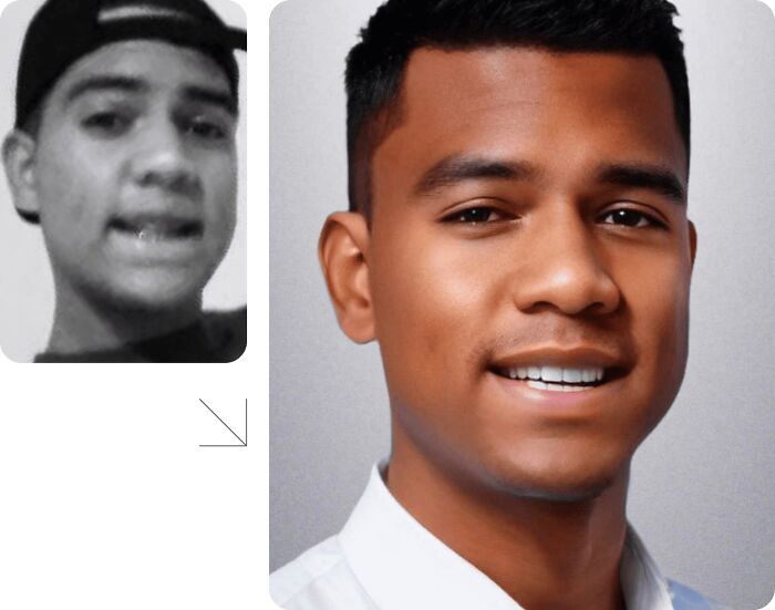 Aged photo of missing person from milk company initiative to increase finding chances.