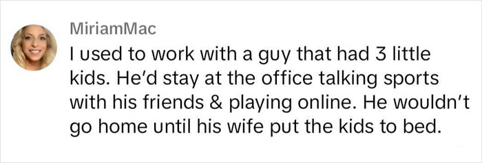 Comment reveals a dad avoiding family duties, going viral.