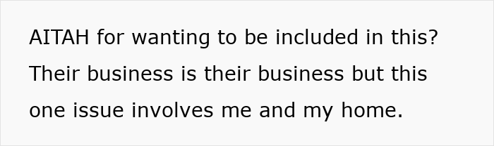 Text message discussing a situation involving someone's home and personal business. Text message discussing a situation involving someone's home and personal business.