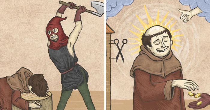 17 Hilarious Comics That Show What Happens When Modern Life Goes Medieval