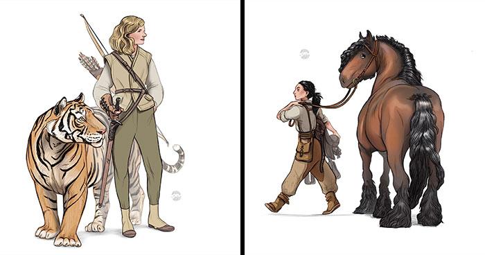 My 30 Illustrations Showcasing The Unique Bonds Between Characters And Creatures