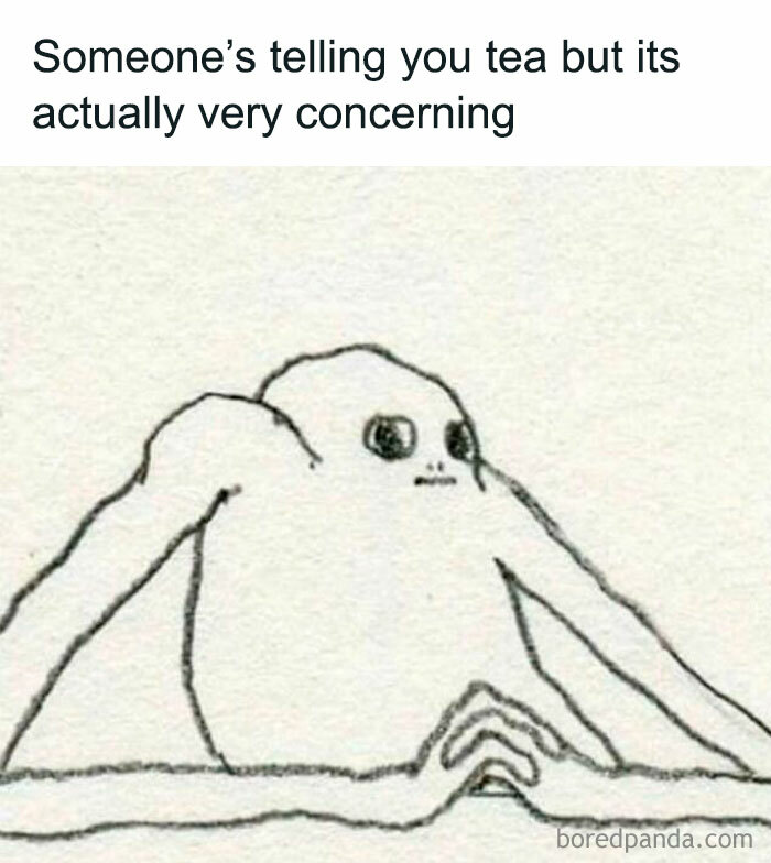 Nervous cartoon character reacting, representing introverted and anxious feelings.