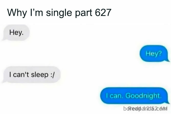 Text message meme about introversion and anxiety with a humorous exchange about sleep.